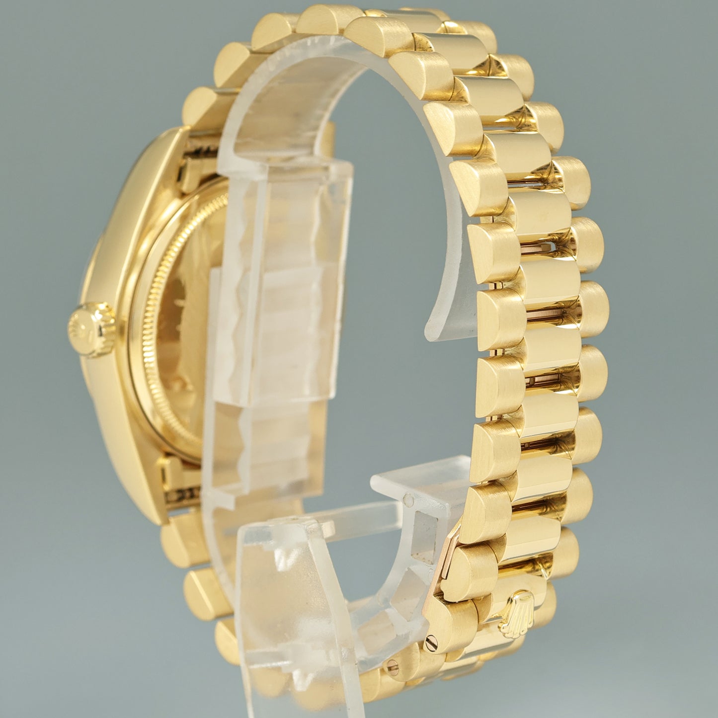 MINT Rolex 36mm President Day Date White Roman 18038 Quick Set Yellow Gold Watch Box