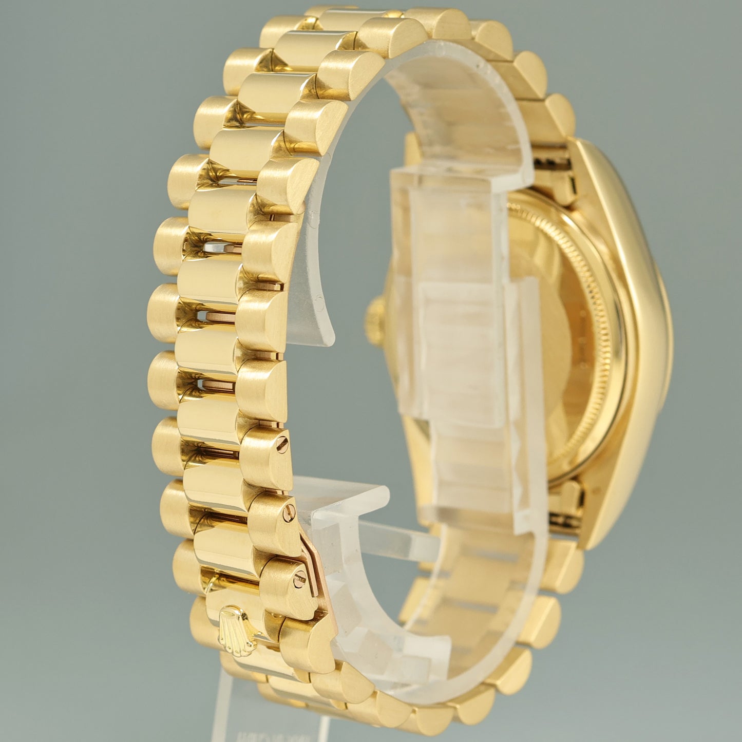 MINT Rolex 36mm President Day Date White Roman 18038 Quick Set Yellow Gold Watch Box