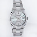 2024 NEW PAPERS Rolex 126200 DateJust 36mm Silver Stick Steel Oyster Band Watch