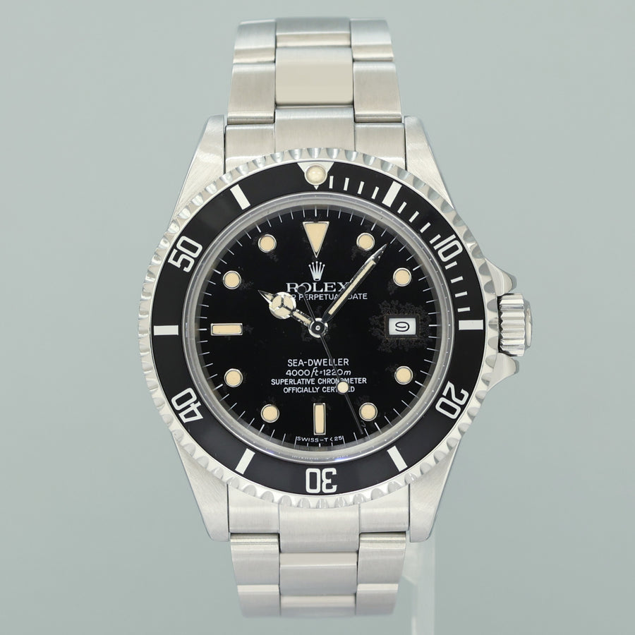 1988 PAPERS Rolex Sea-Dweller Steel Tritium 16660 Date 40mm Watch Box