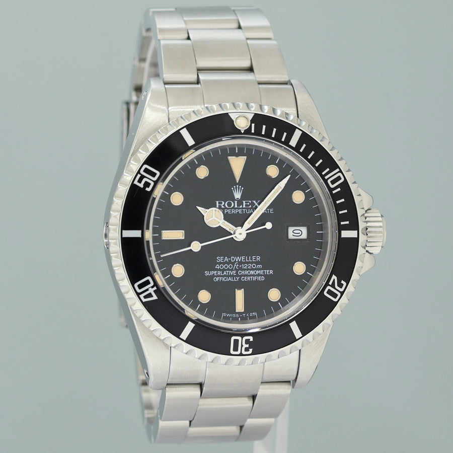 1988 PAPERS Rolex Sea-Dweller Steel Tritium 16660 Date 40mm Watch Box