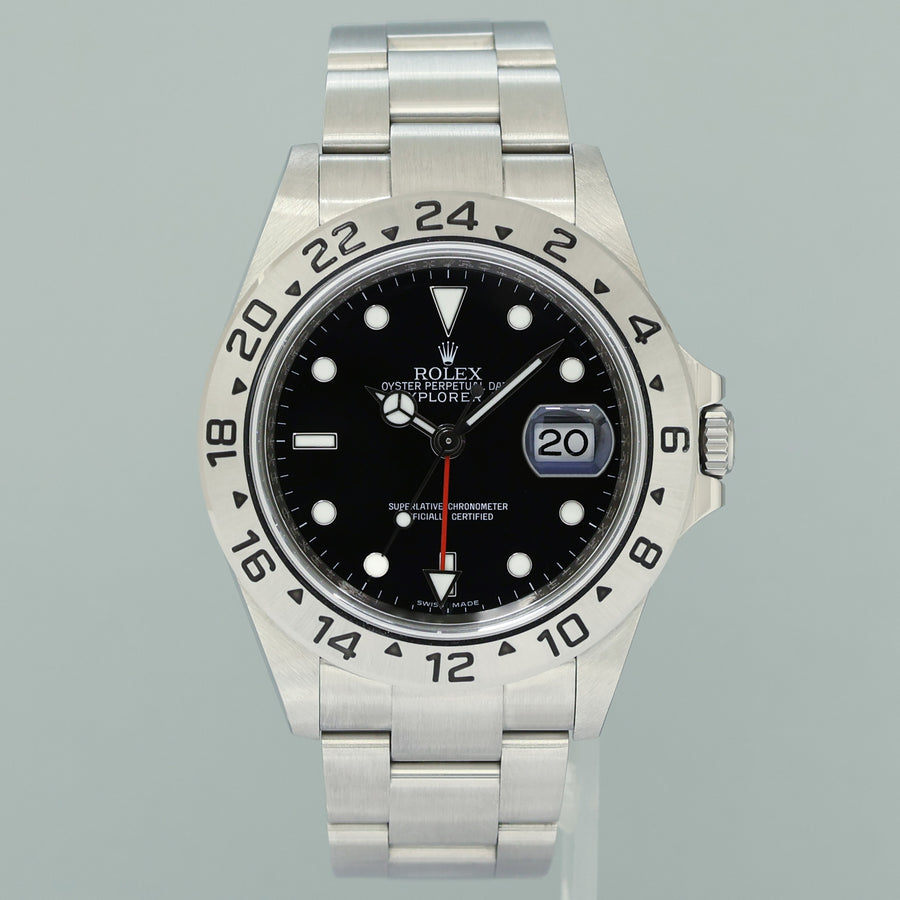 MINT 2011 PAPERS Rolex 16570 Black Steel 3186 Movement Explorer II 40mm Watch Box
