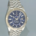 2023 MINT Rolex Sky-Dweller Steel BLUE Jubilee Fluted 42mm 326934 Watch Box