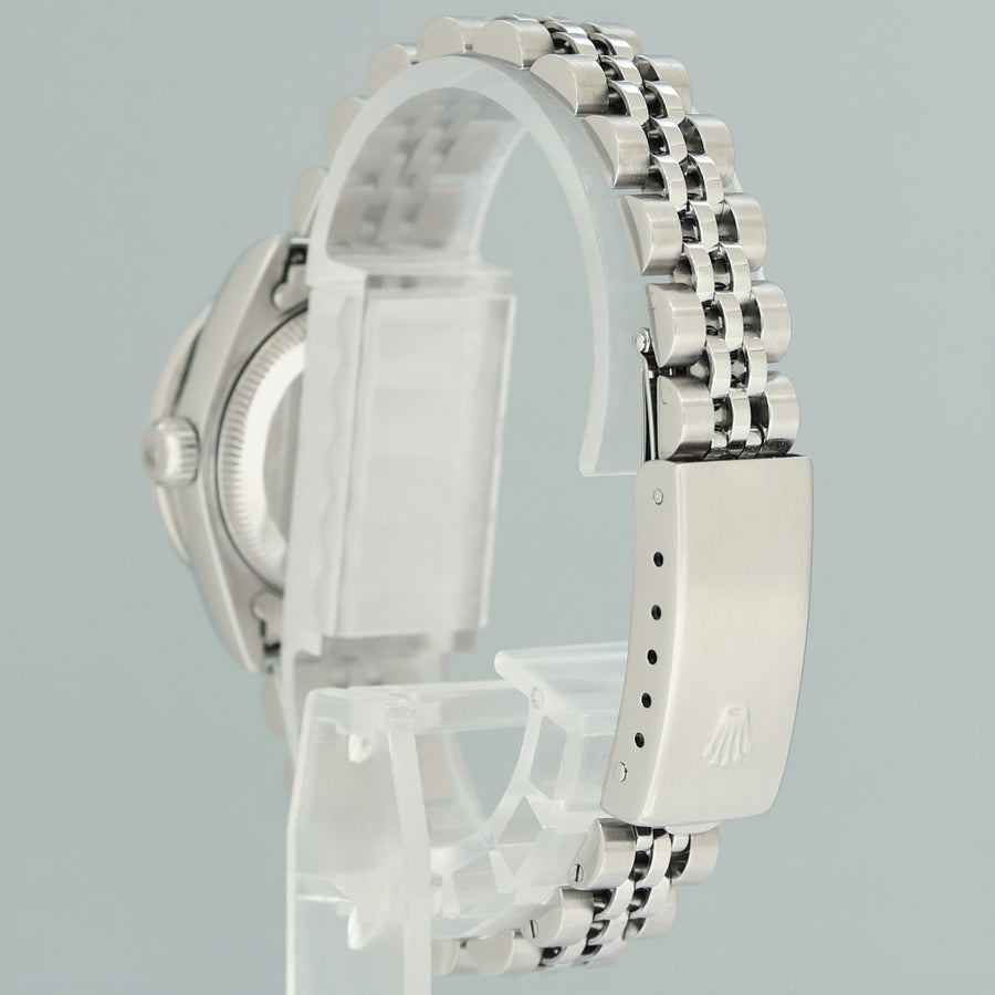 DIAMOND Ladies Rolex 79174 DateJust 26mm Glacier Blue Steel Jubilee Watch