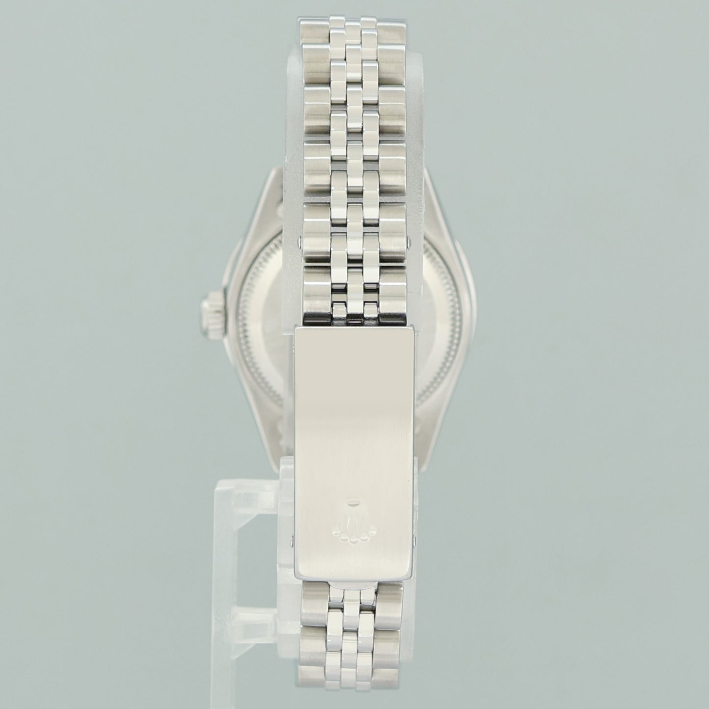 DIAMOND Ladies Rolex 79174 DateJust 26mm Glacier Blue Steel Jubilee Watch