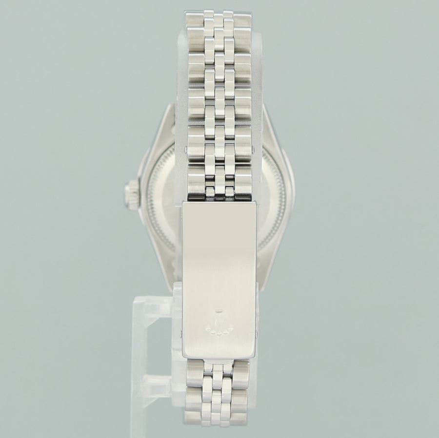 DIAMOND Ladies Rolex 79174 DateJust 26mm Glacier Blue Steel Jubilee Watch