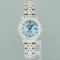 DIAMOND Ladies Rolex 79174 DateJust 26mm Glacier Blue Steel Jubilee Watch