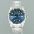 2022 NEW PAPERS Rolex 116400GV Milgauss Blue Anniversary Green Steel Watch Box