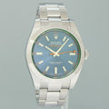 2022 NEW PAPERS Rolex 116400GV Milgauss Blue Anniversary Green Steel Watch Box