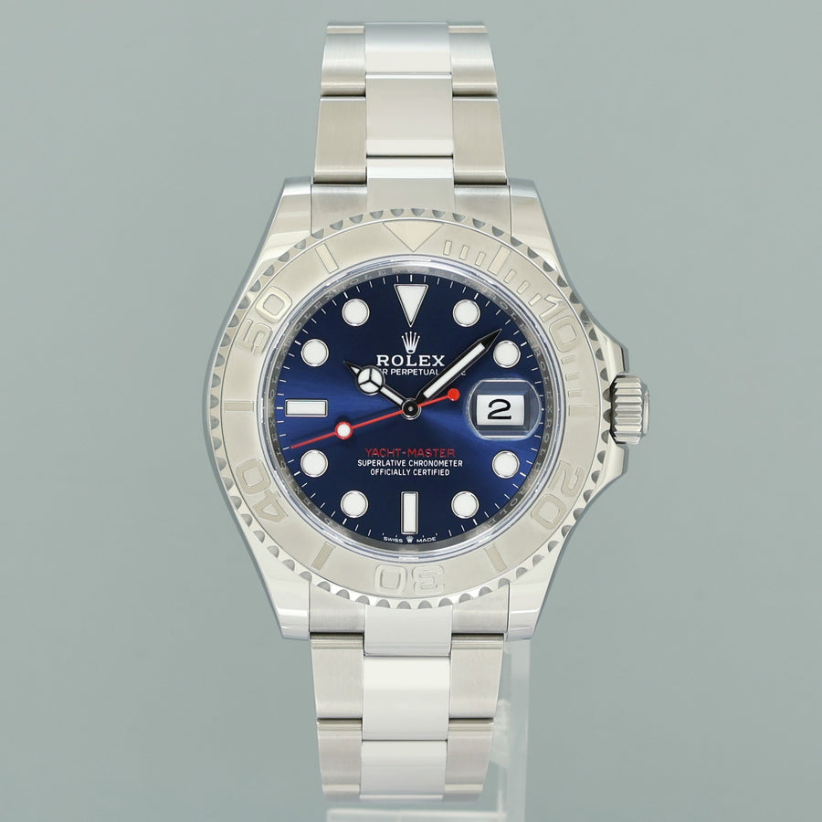 2025 NEW PAPERS Rolex Yacht-Master 126622 Steel 40mm Platinum Blue Dial Watch Box