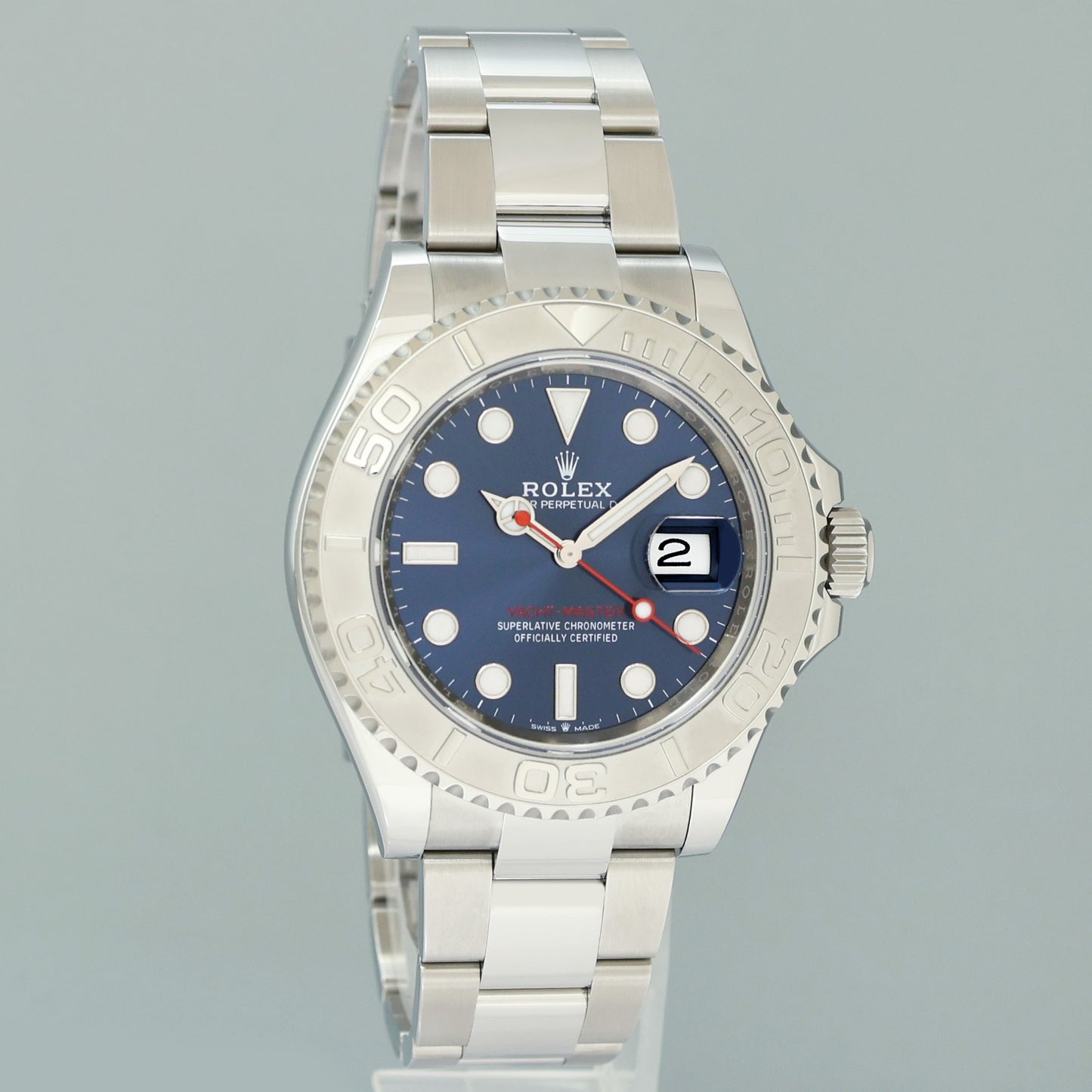 2025 NEW PAPERS Rolex Yacht-Master 126622 Steel 40mm Platinum Blue Dial Watch Box