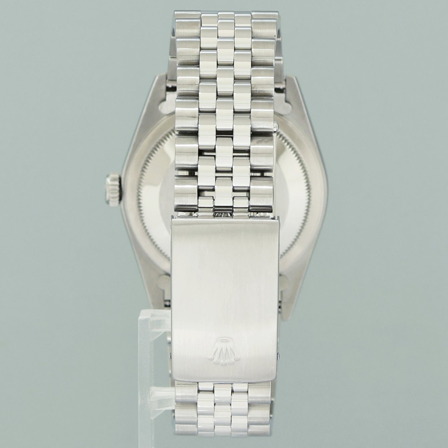 2003 MINT Rolex DateJust 16234 Silver Diamond Anniversary Jubilee Gold Fluted Watch