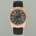 2024 NEW PAPERS Rolex Sky-Dweller Rose Gold Slate Oysterflex 336235 Watch Box