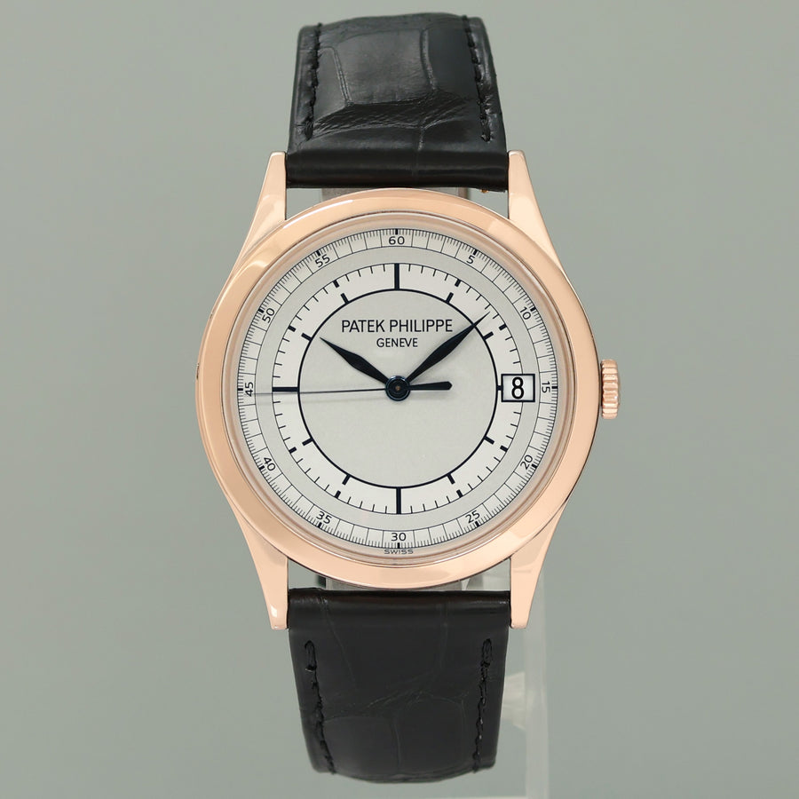 PAPERS MINT Patek Philippe 5296R Rose Gold Calatrava Sector Leather Watch Box