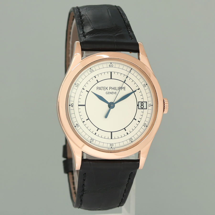 PAPERS MINT Patek Philippe 5296R Rose Gold Calatrava Sector Leather Watch Box