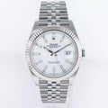 2026 NEW PAPERS Rolex DateJust 41 White Stick 126334 Steel Fluted Gold Jubilee Watch Box