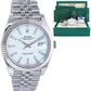 2023 NEW PAPERS Rolex DateJust 41 White 126334 Steel White Gold Jubilee Watch Box