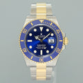 2021 NEW PAPERS Rolex Submariner 41mm Blue 126613LB Two Tone Gold Steel Watch Box