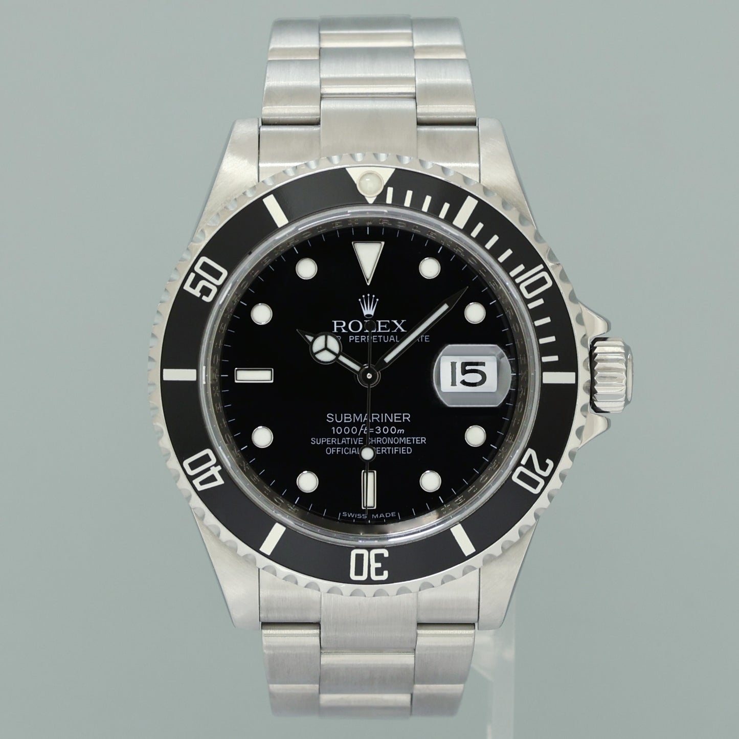 MINT PAPERS 2009 Rolex 16610LN Submariner Date Stainless Steel Black Watch Box