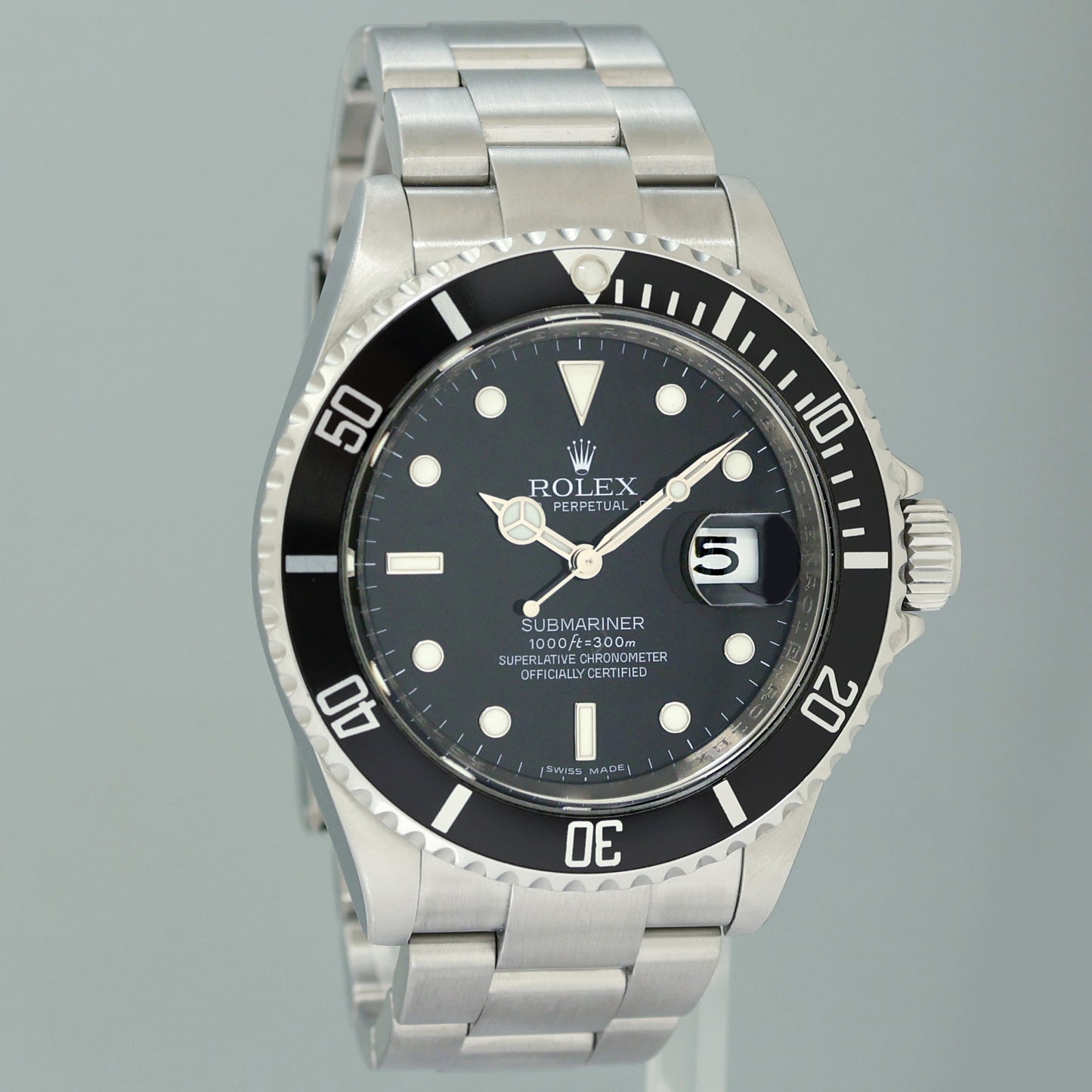 MINT PAPERS 2009 Rolex 16610LN Submariner Date Stainless Steel Black Watch Box