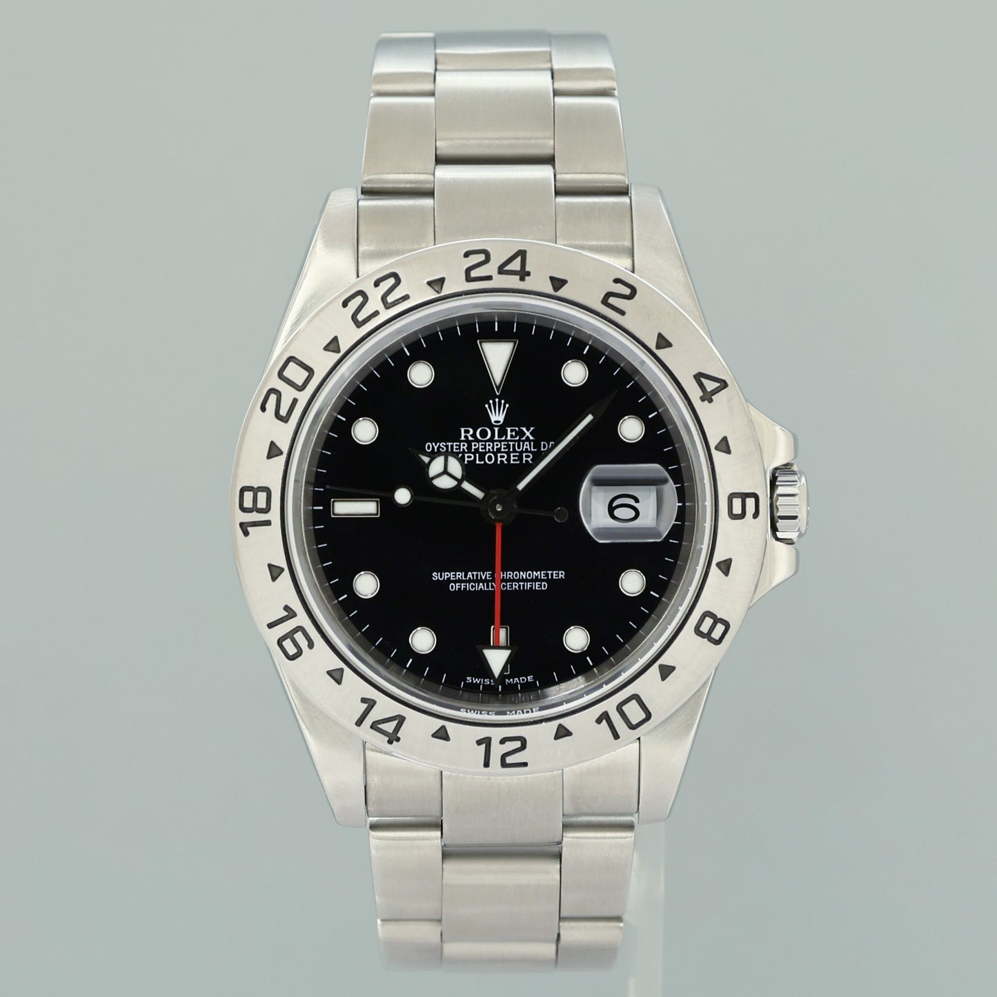 MINT PAPERS 2000 Rolex Explorer II 16570 Stainless Steel Black Dial GMT 40mm Watch Box
