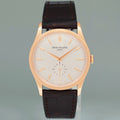 MINT Patek Philippe Calatrava 5196R Rose Gold Brown Leather 37mm Watch Box