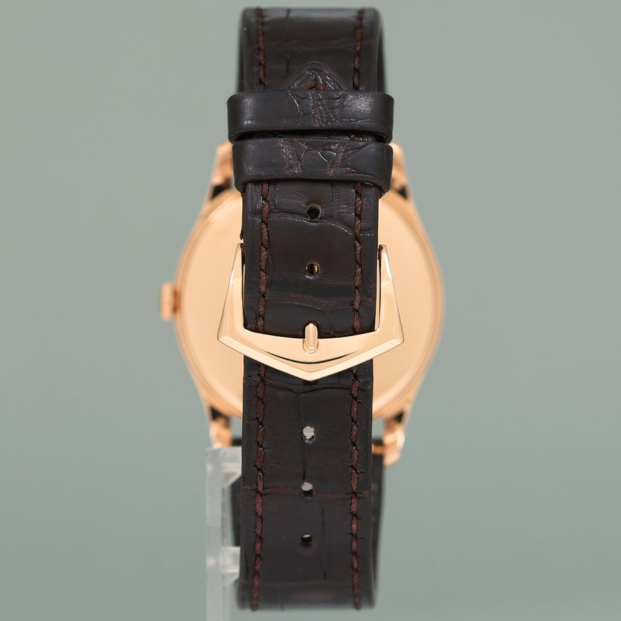 MINT Patek Philippe Calatrava 5196R Rose Gold Brown Leather 37mm Watch Box
