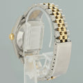 MINT Ladies Rolex 68273 Two Tone Yellow Gold Fluted 31mm Blue Diamond Bezel Watch