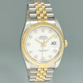 2014 MINT Rolex DateJust Jubilee Two Tone Gold 36mm 116233 White Diamond Watch