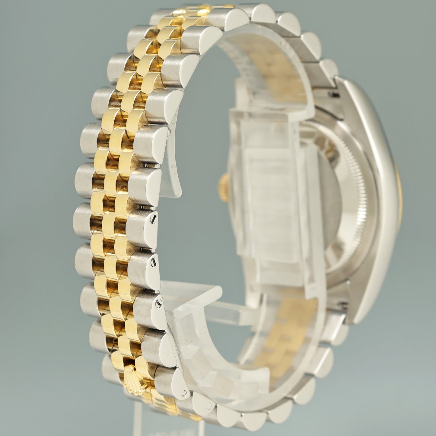 2014 MINT Rolex DateJust Jubilee Two Tone Gold 36mm 116233 White Diamond Watch