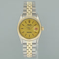 Rolex Datejust 6605 Yellow Gold Two Tone Jubilee Champagne Watch Box