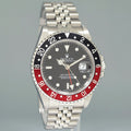 1999 MINT Rolex GMT-Master 2 Coke Red Black Jubilee 40mm Steel 16710 Watch Box
