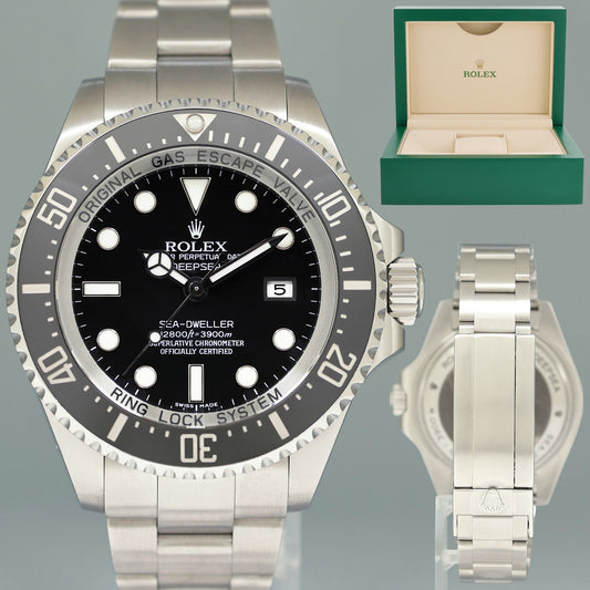 2016 MINT Rolex Sea-Dweller DEEPSEA 116660 Steel 44mm Black Ceramic Watch Box