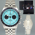 2025 NEW PAPERS Tudor Blue Flamingo Chrono Jubilee Steel 79360N Black Bay Watch Box