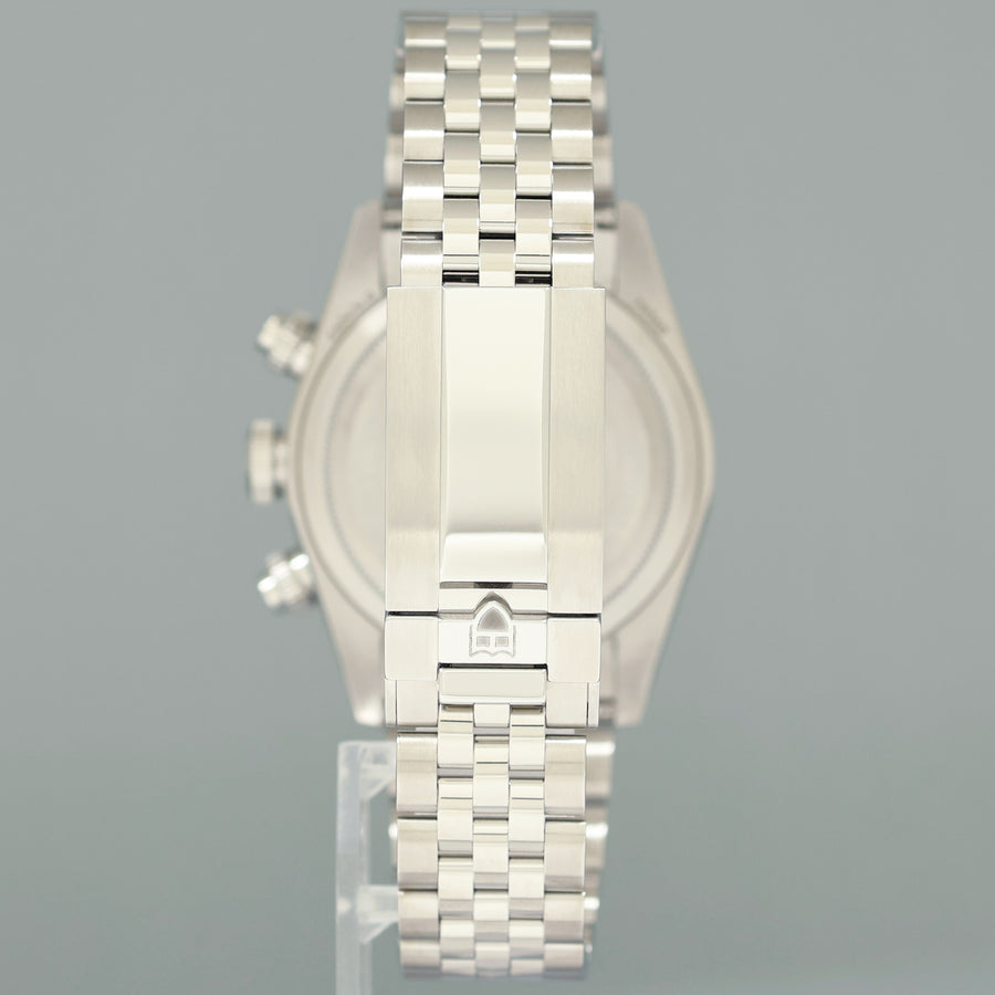 2025 NEW PAPERS Tudor Blue Flamingo Chrono Jubilee Steel 79360N Black Bay Watch Box