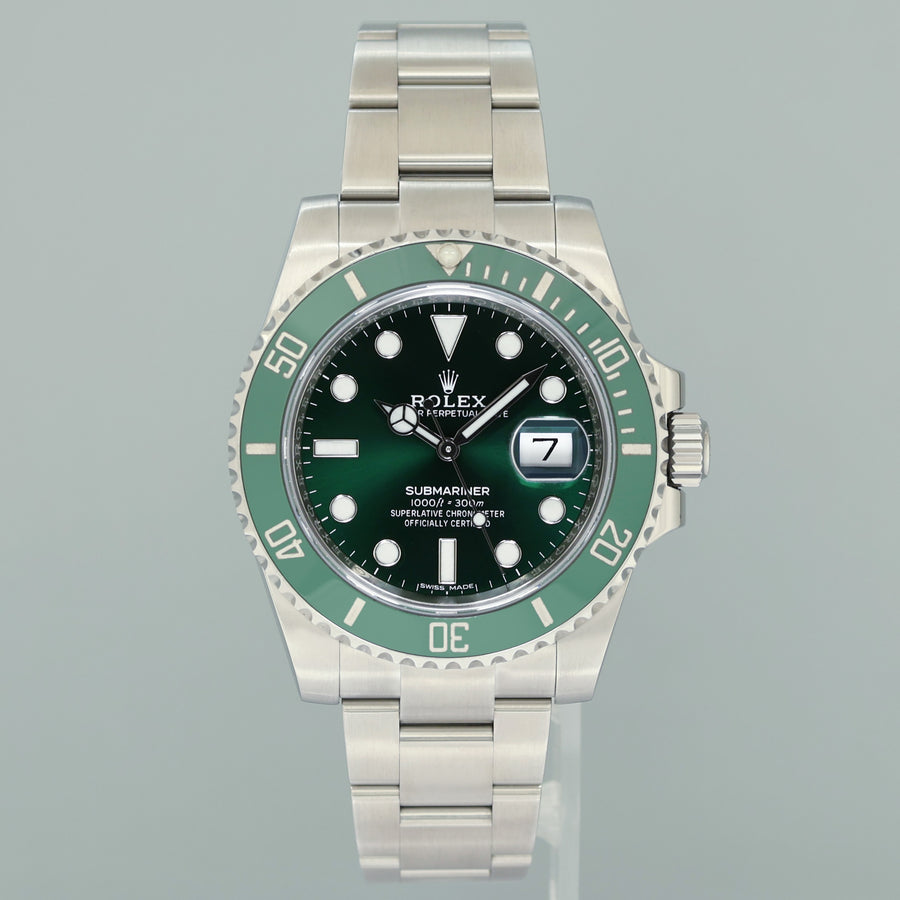 MINT 2019 PAPERS Rolex Submariner Hulk 116610LV Green Dial Ceramic Watch Box