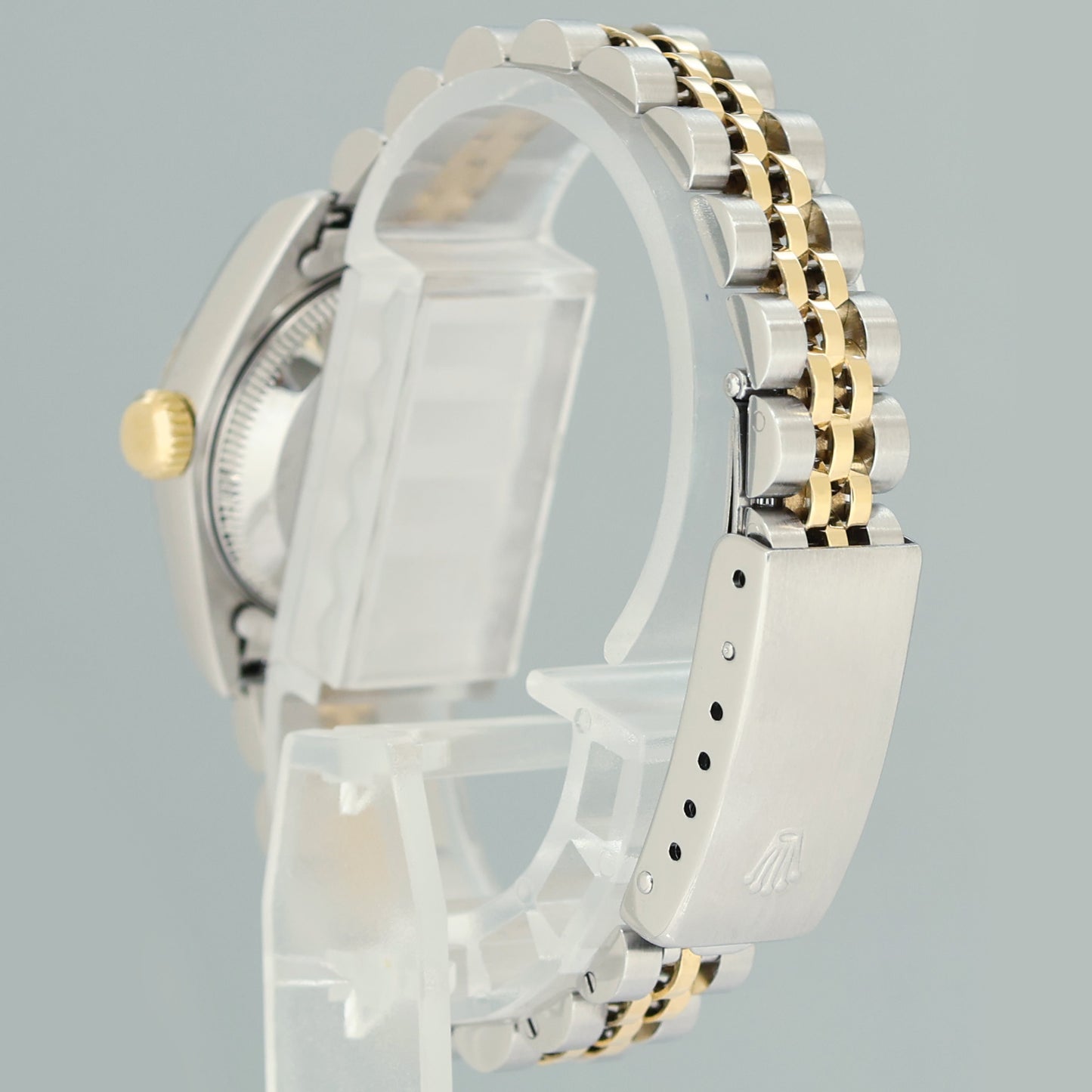 Diamond Ladies Rolex DateJust 26mm 69173 Two Tone Gold Jubilee Blue Vignette Watch