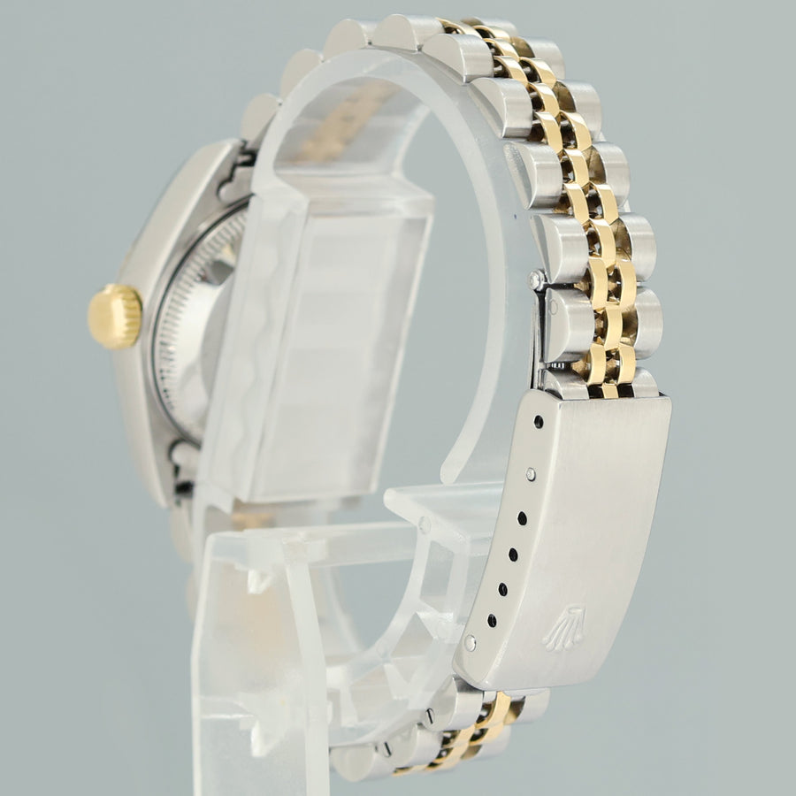 Diamond Ladies Rolex DateJust 26mm 69173 Two Tone Gold Jubilee Blue Vignette Watch