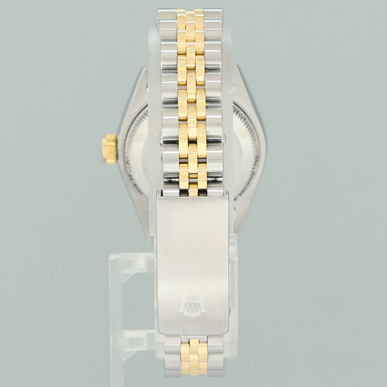 Diamond Ladies Rolex DateJust 26mm 69173 Two Tone Gold Jubilee Blue Vignette Watch