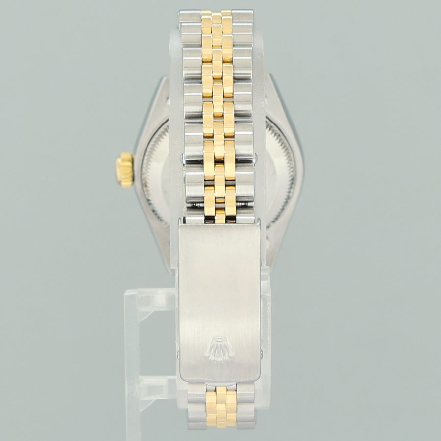 Diamond Ladies Rolex DateJust 26mm 69173 Two Tone Gold Jubilee Blue Vignette Watch