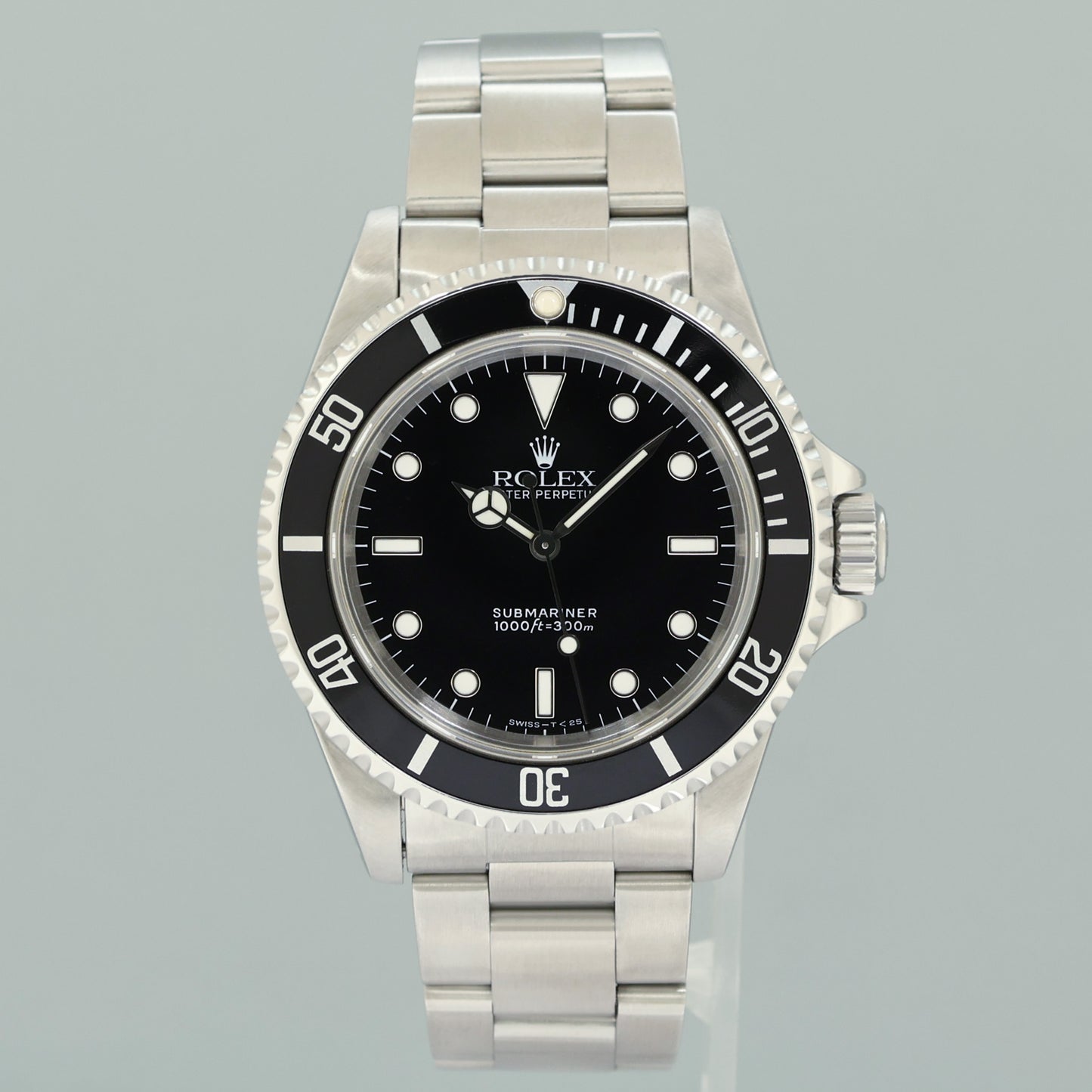 MINT Rolex Submariner No-Date 2 Line Dial 14060 Steel Black 40mm Watch Box