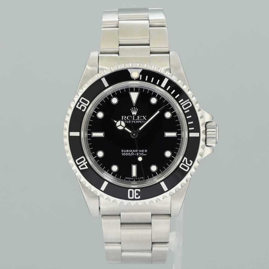 MINT Rolex Submariner No-Date 2 Line Dial 14060 Steel Black 40mm Watch Box