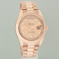 MINT Rolex Day Date II President Rose Gold Black Stick 41mm 218235 Watch Box