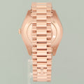 MINT Rolex Day Date II President Rose Gold Black Stick 41mm 218235 Watch Box