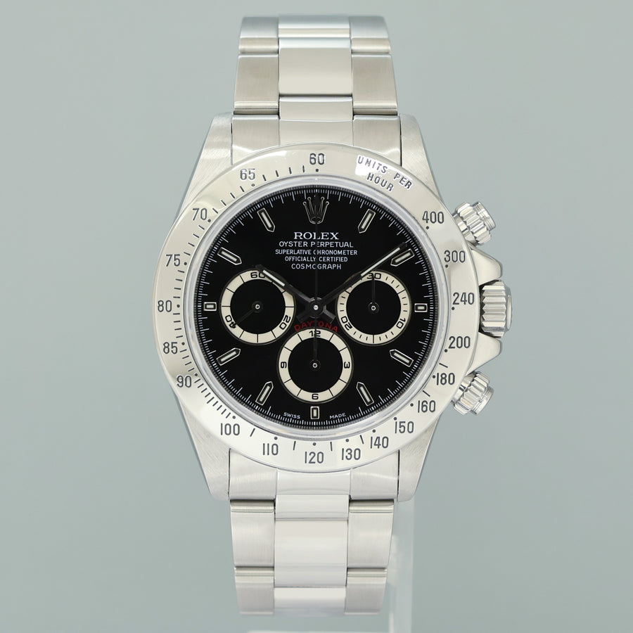 2018 RSC PAPERS MINT Rolex 16520 Zenith Daytona Black 40mm Chronograph Watch Box
