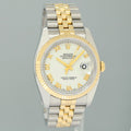 2009 MINT Rolex DateJust Jubilee Two Tone 36mm 116233Yellow Gold White Roman Watch