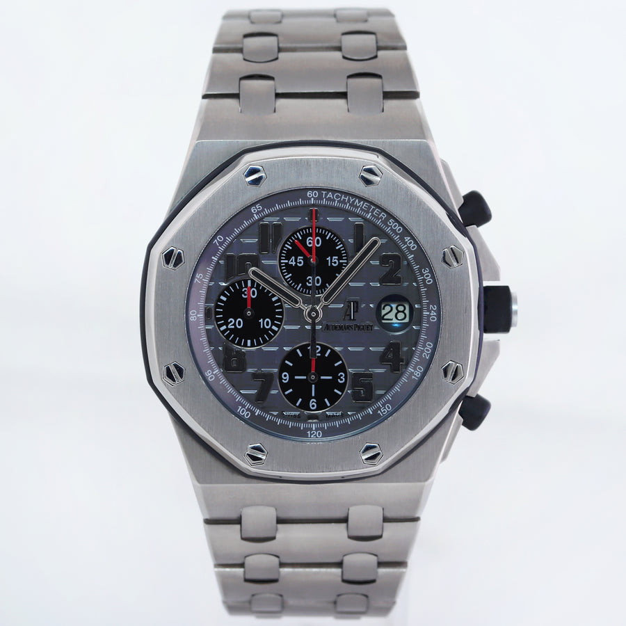 MINT Audemars Piguet 42mm Royal Oak Offshore Chrono Titanium 26170Ti Ghost Watch