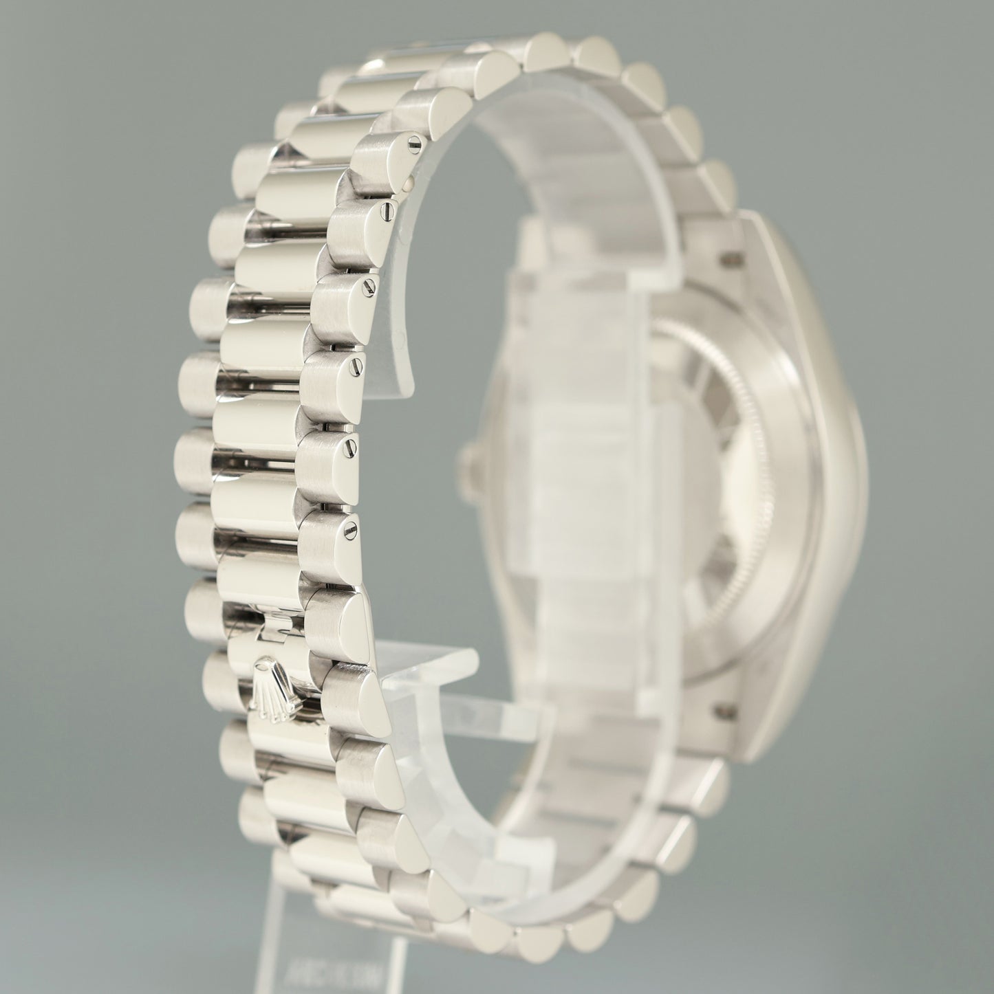 2021 MINT Rolex Platinum President Day Date 40 Blue Baguette Diamond 228206 Watch Box