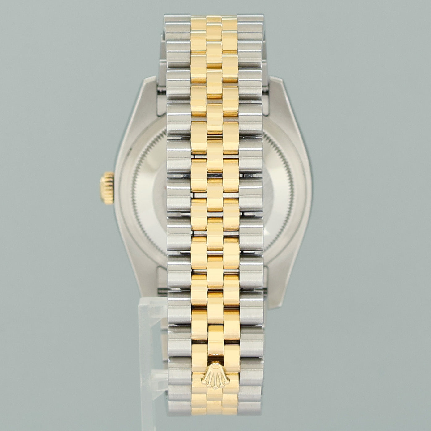 2009 MINT Rolex DateJust Jubilee Two Tone 36mm 116233Yellow Gold White Roman Watch