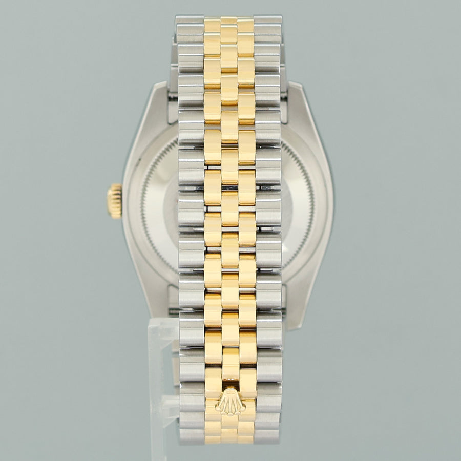 2009 MINT Rolex DateJust Jubilee Two Tone 36mm 116233Yellow Gold White Roman Watch